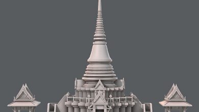 مدل سه بعدی معبد تایلندی