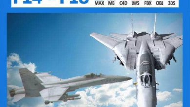 دانلود مدل سه بعدی هواپیمای جنگنده F18