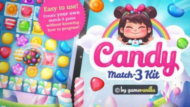پروژه آماده بازی Candy Match 3 Kit برای یونیتی