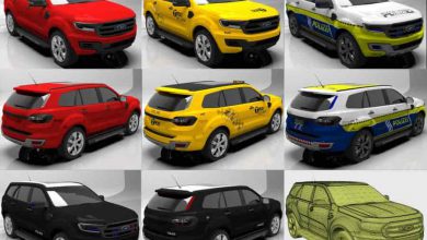 دانلود مدل سه بعدی ماشین اسپورت تاکسی و پلیس
