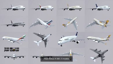 دانلود کالکشن مدل سه بعدی هواپیمایی Airbus A-380