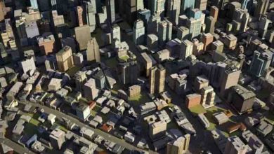 دانلود مدل سه بعدی یک شهر کامل به صورت Low poly