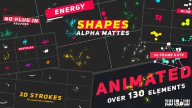 دانلود پروژه Animated Elements Shapes برای افترافکت