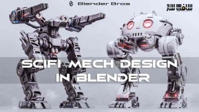 آموزش طراحی ربات مکانیکی علمی تخیلی در Blender