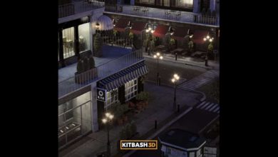 دانلود مدل سه بعدی ویترین فروشگاه ها از Kitbash3D