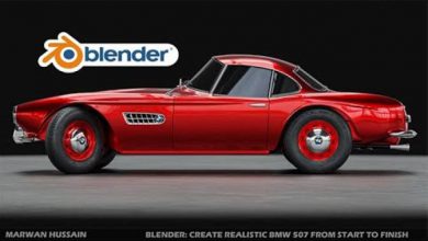 صفر تا صد ساخت خودروی واقعی BMW 507 در Blender