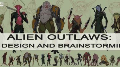 آموزش طراحی دو بعدی و طوفان فکری Alien Outlaws