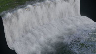 دانلود شیدر آبشار ریل تایم برای Blender و انجین Eevee