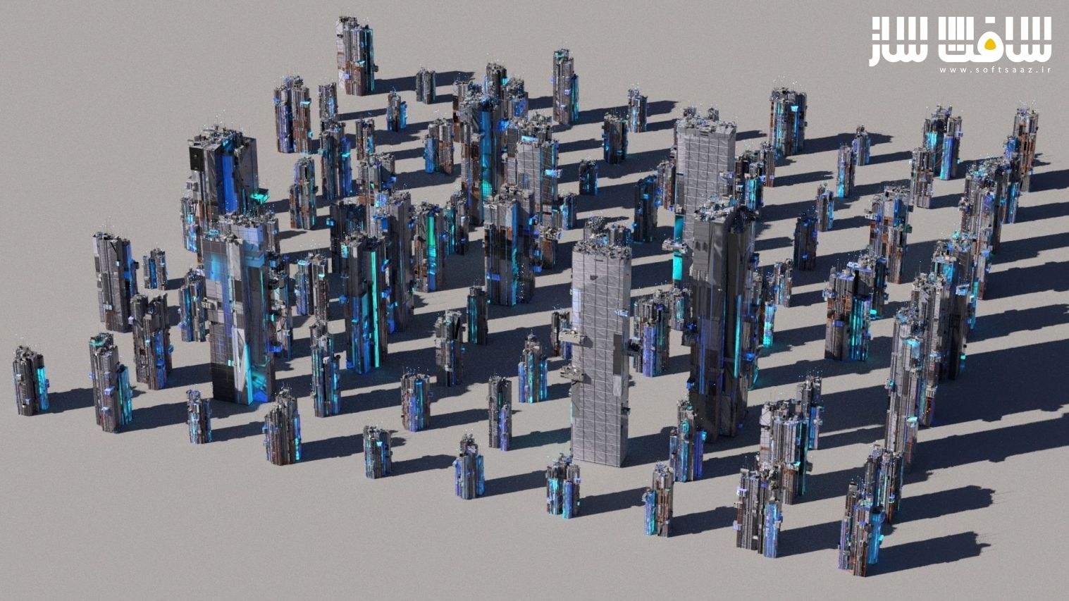 دانلود مدل سه بعدی شهر علمی تخیلی سایبرپانک CGTrader
