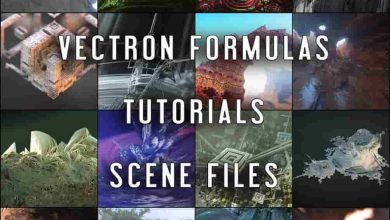 پک آموزشی Octane Vectron Fractal با صحنه های Cinema و Blender