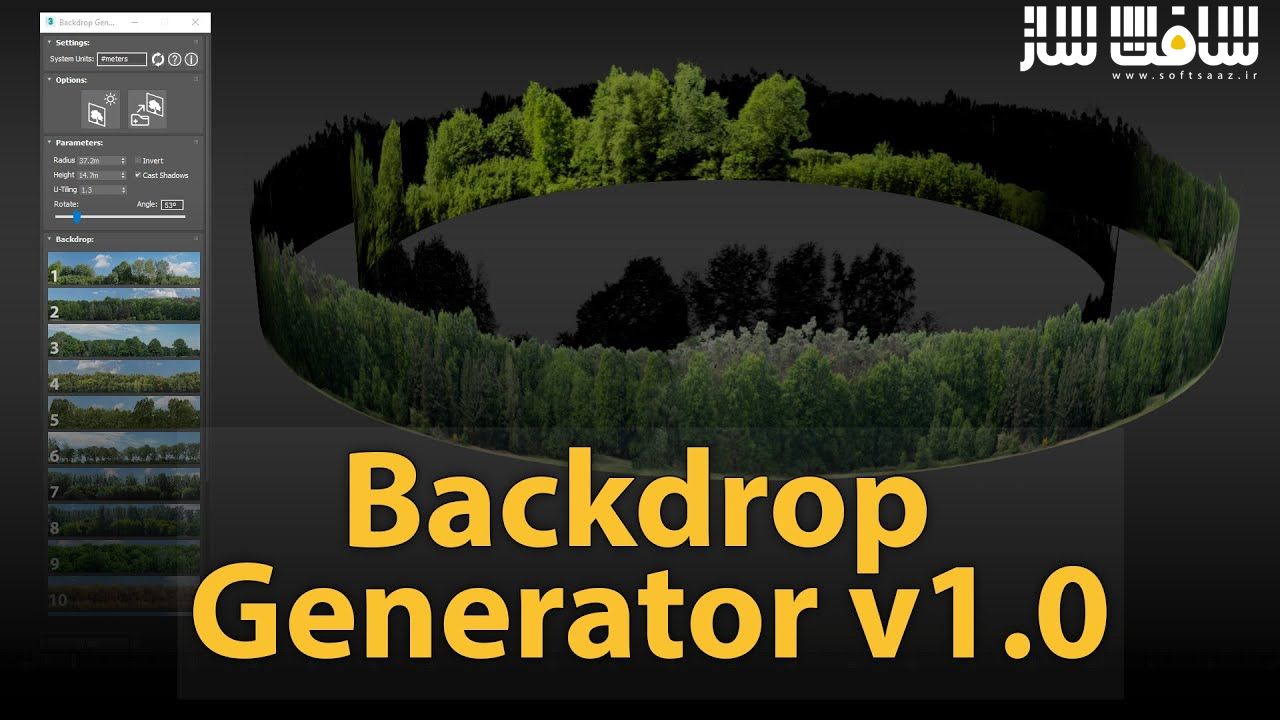 دانلود پلاگین Backdrop Generator 1.0 برای 3ds Max 2018 تا 2022