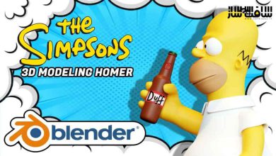 آموزش مدلینگ کاراکتر سه بعدی Homer Simpson در Blender