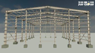 آموزش مدلینگ کامل سازه فولادی یک انبار در Revit 2022