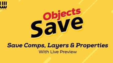 دانلود پلاگین Save Objects برای افترافکت