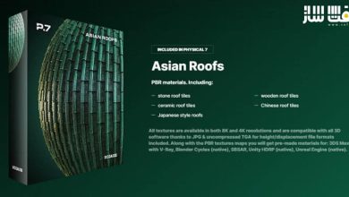 دانلود تکسچرهای PBR انواع سقف های آسیایی از مجموعه Physical 7