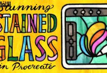 آموزش ساخت شیشه های رنگی خیره کننده در Procreate