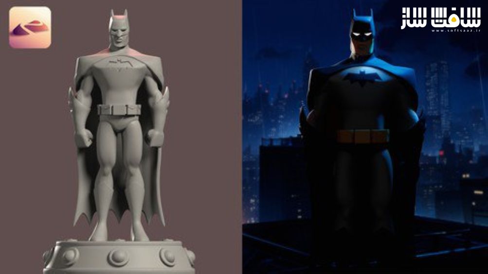آموزش کامل طراحی و حجاری کاراکتر Batman با Nomad Sculpt