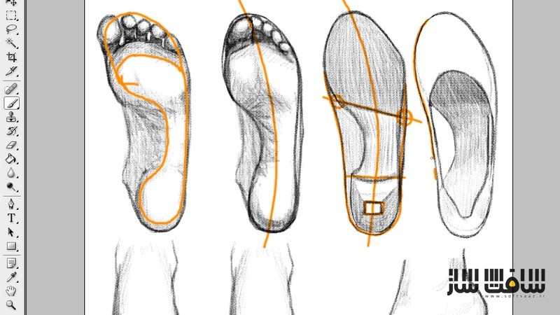 طراحی پای انسان در فتوشاپ