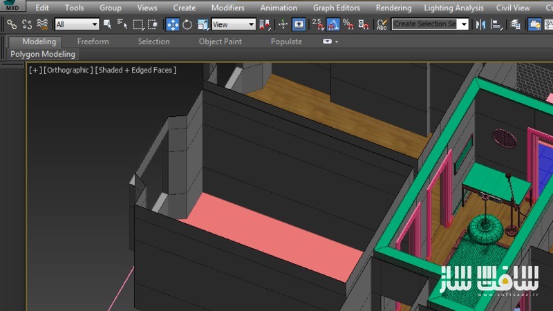 آموزش مدلسازی،رندرینگ،نورپردازی صحنه داخلی در 3ds Max