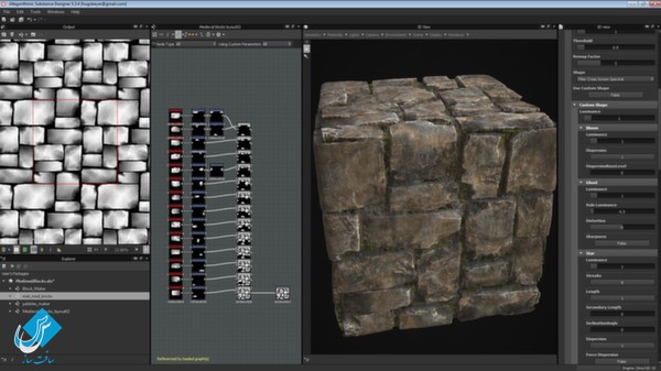 آموزش ایجاد متریال medieval blocks با Substance Designer